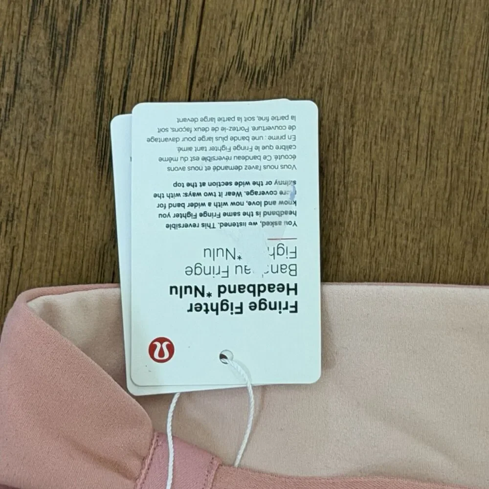 Lululemon Fringe Fighter Headband Women's One Size Pink Headband NWT